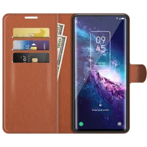 LITCHI Ochranný kryt TCL 20 Pro 5G hnedý