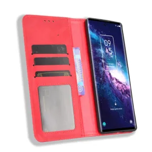 BUSINESS Peňaženkový kryt TCL 20 Pro 5G červený