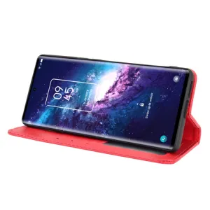 BUSINESS Peňaženkový kryt TCL 20 Pro 5G červený