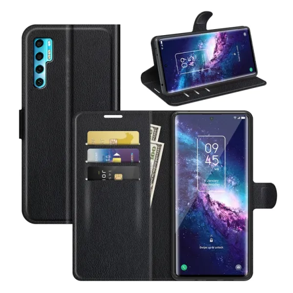 LITCHI Ochranný kryt TCL 20 Pro 5G čierny