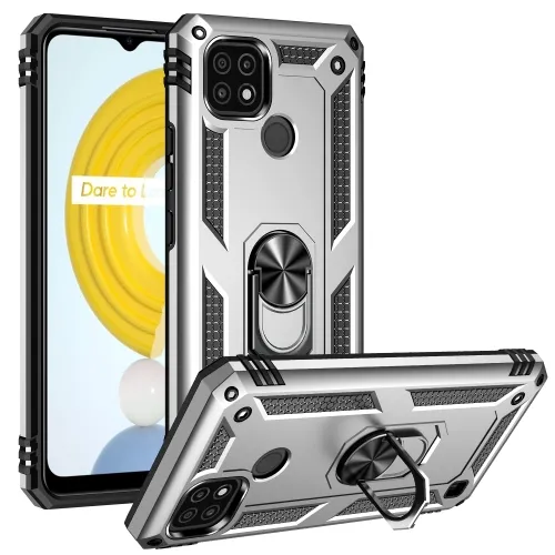 RING Ochranný obal Realme C21 strieborný