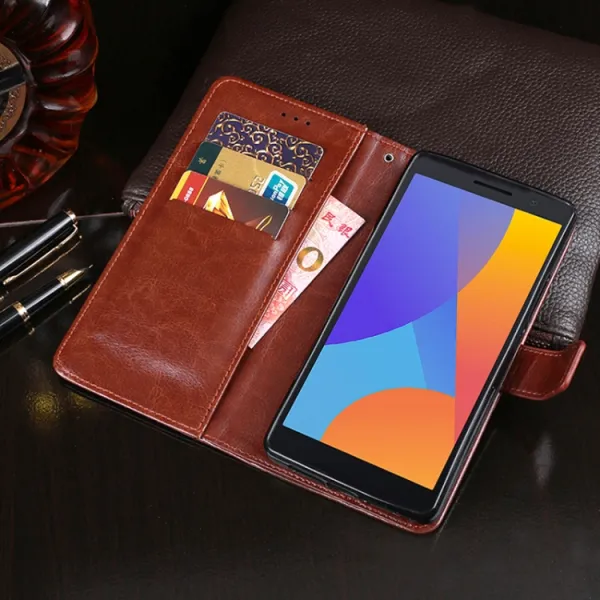 IDEWEI Peňaženkový kryt Alcatel 1 2021 ružový