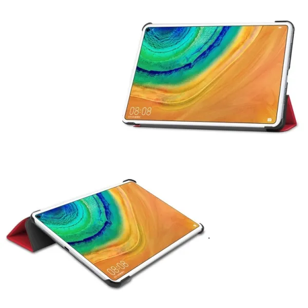 ENKAY LEATHER Zaklápací obal Huawei MatePad Pro červený