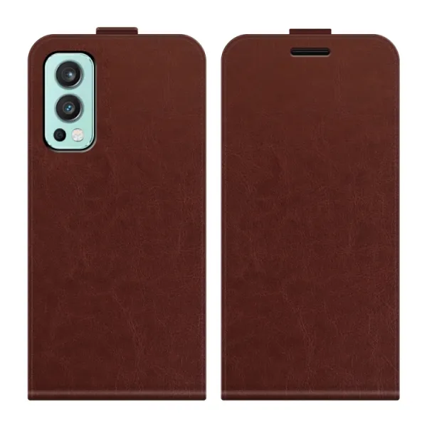 Vyklápacie puzdro OnePlus Nord 2 5G hnedé
