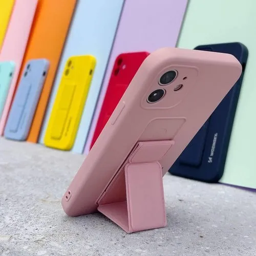 MG Kickstand silikónový kryt na Samsung Galaxy S21 Plus 5G, ružový