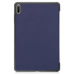 LEATHER Zaklápací obal Huawei MatePad 11 tmavomodrý
