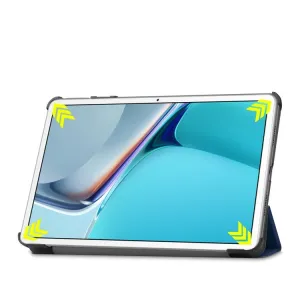 LEATHER Zaklápací obal Huawei MatePad 11 tmavomodrý