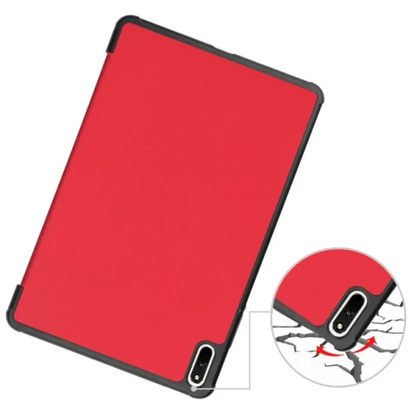 LEATHER Zaklápací obal Huawei MatePad 11 svetločervený