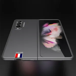 GKK STRIPES Ochranný kryt Samsung Galaxy Z Fold 3 5G strieborný