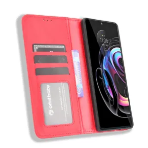 BUSINESS Peňaženkový kryt Motorola Edge 20 Pro červený