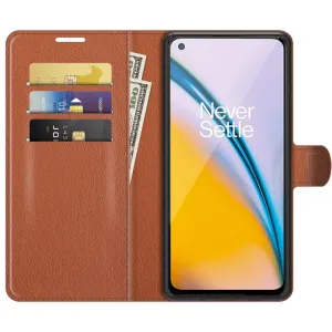 LITCHI Ochranný kryt OnePlus Nord 2 5G hnedý