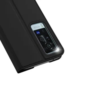DUX Peňaženkový kryt Vivo X60 Pro 5G čierny