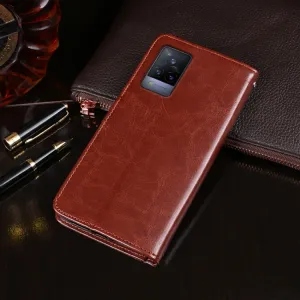 IDEWEI Peňaženkový kryt Vivo V21 5G žltý