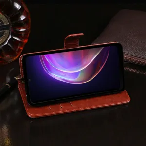 IDEWEI Peňaženkový kryt Vivo V21 5G žltý