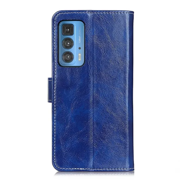 RETRO Peňaženkový obal Motorola Edge 20 Pro modrý