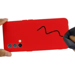 RUBBER Gumený kryt OnePlus Nord CE 5G červený