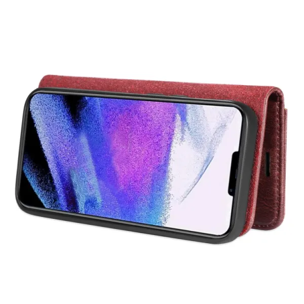 DG.MING Peňaženkový obal 2v1 Apple iPhone 13 Pro červený