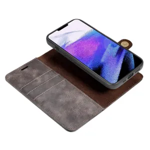 DG.MING Peňaženkový obal 2v1 Apple iPhone 13 Pro Max šedý
