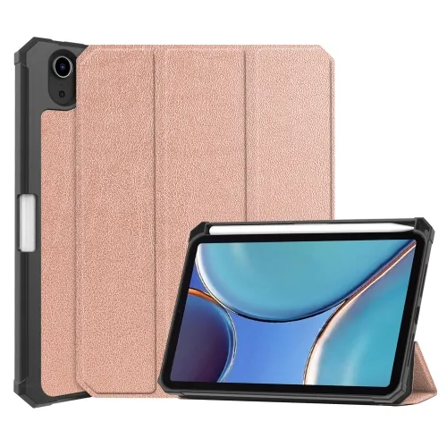 LEATHER Zaklápací obal Apple iPad mini 2021 / iPad mini 2024 zlatý