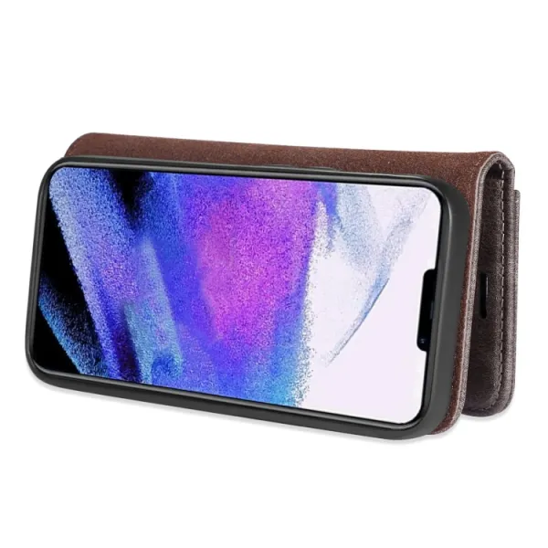 DG.MING Peňaženkový obal 2v1 Apple iPhone 13 Pro Max šedý