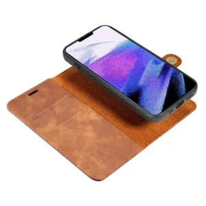 DG.MING Peňaženkový obal 2v1 Apple iPhone 13 Pro hnedý