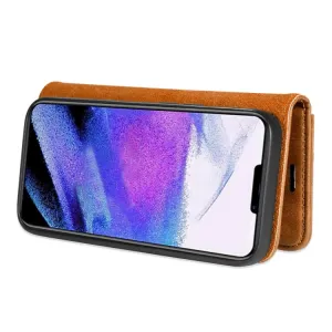DG.MING Peňaženkový obal 2v1 Apple iPhone 13 Pro hnedý