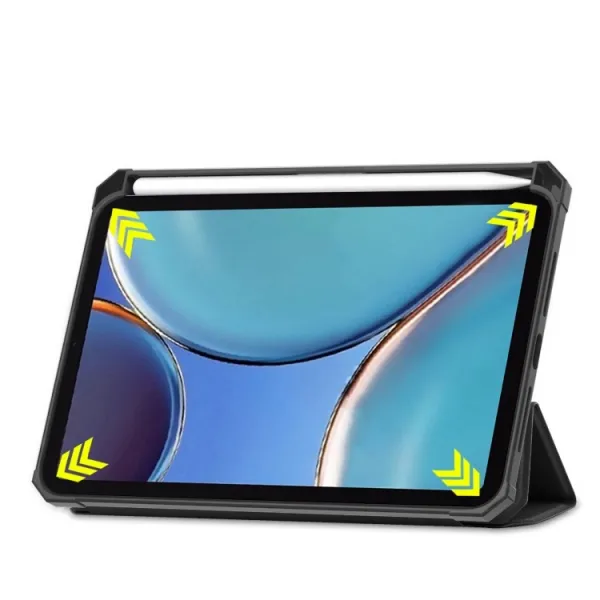 LEATHER Zaklápací obal Apple iPad mini 2021 / iPad mini 2024 čierny
