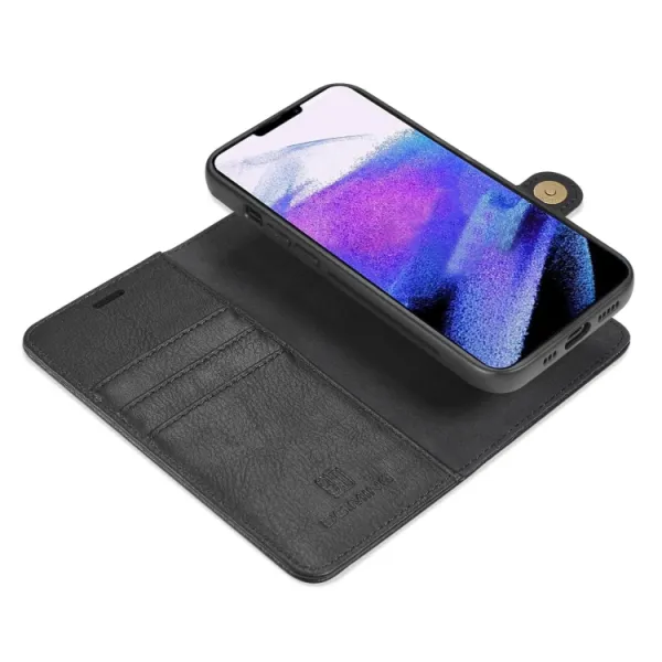 DG.MING Peňaženkový obal 2v1 Apple iPhone 13 Pro Max čierny