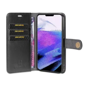 DG.MING Peňaženkový obal 2v1 Apple iPhone 13 Pro Max čierny