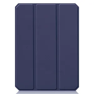 LEATHER Zaklápací obal Apple iPad mini 2021 / iPad mini 2024 tmavomodrý