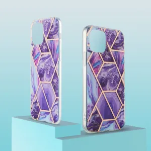 GEOMETRIC ART Kryt Apple iPhone 13 Pro PURPLE