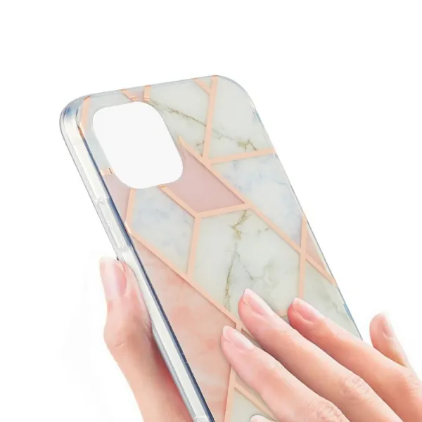 GEOMETRIC ART Kryt Apple iPhone 13 Pro Max PINK