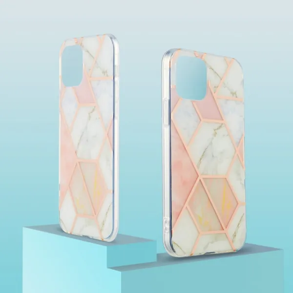 GEOMETRIC ART Kryt Apple iPhone 13 Pro PINK