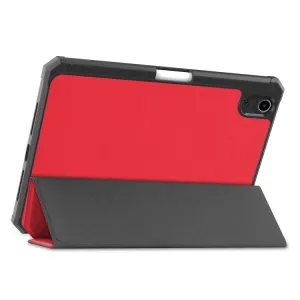 LEATHER Zaklápací obal Apple iPad mini 2021 / iPad mini 2024 červený