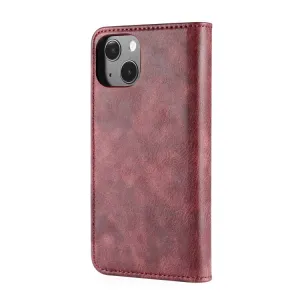 DG.MING Peňaženkový obal 2v1 Apple iPhone 13 červený