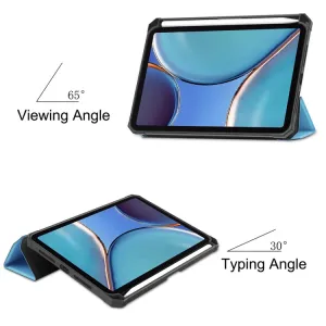LEATHER Zaklápací obal Apple iPad mini 2021 / iPad mini 2024 svetlomodrý