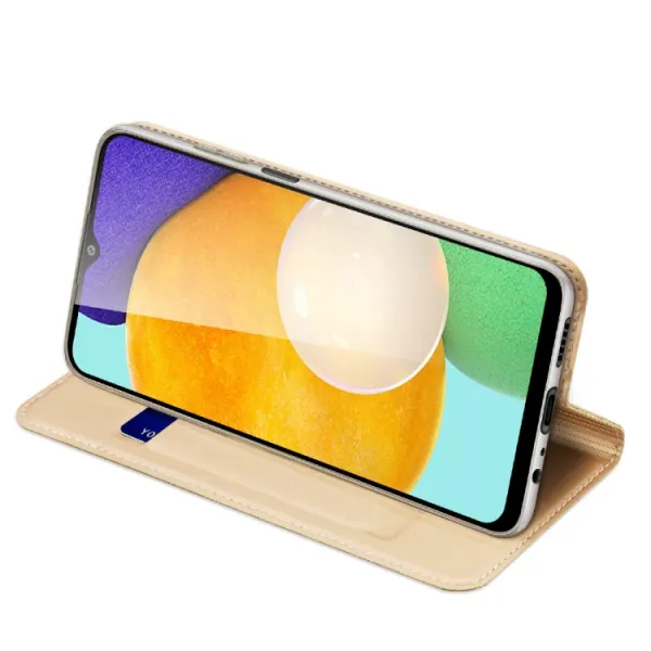 DUX Peňaženkový kryt Samsung Galaxy A03s zlatý