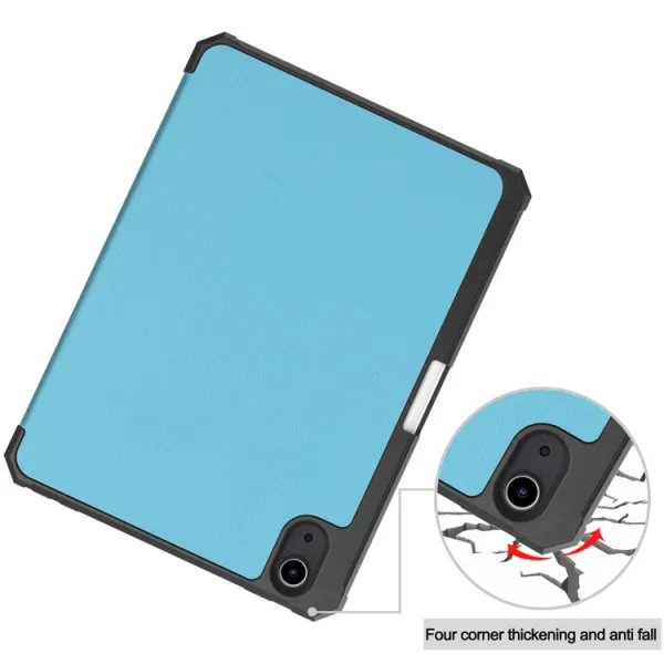 LEATHER Zaklápací obal Apple iPad mini 2021 / iPad mini 2024 svetlomodrý
