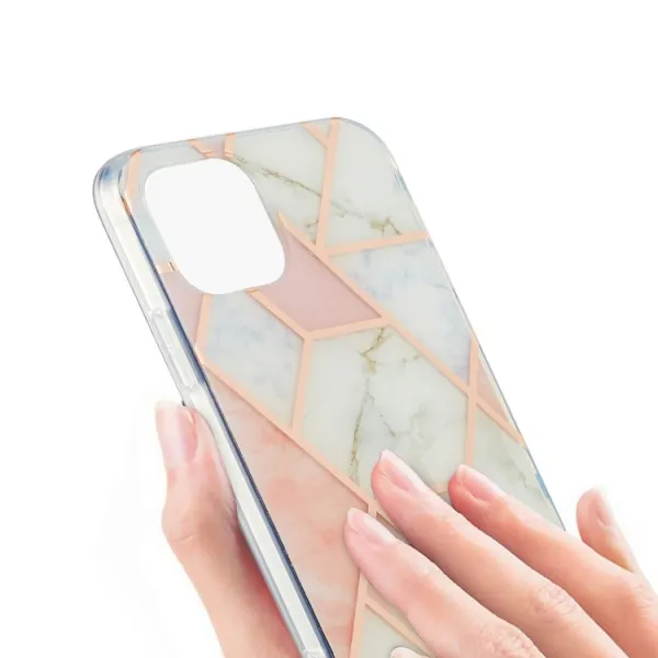 GEOMETRIC ART Kryt Apple iPhone 13 Pro PINK