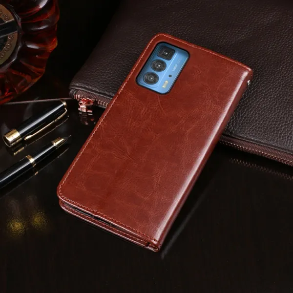 IDEWEI Peňaženkový kryt Motorola Edge 20 Pro biely