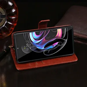 IDEWEI Peňaženkový kryt Motorola Edge 20 Pro biely