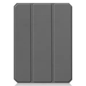 LEATHER Zaklápací obal Apple iPad mini 2021 / iPad mini 2024 šedý