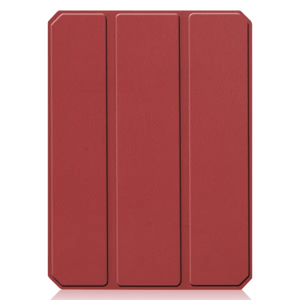LEATHER Zaklápací obal Apple iPad mini 2021 / iPad mini 2024 tmavočervený