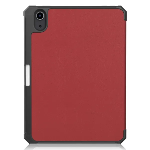 LEATHER Zaklápací obal Apple iPad mini 2021 / iPad mini 2024 tmavočervený