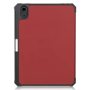 LEATHER Zaklápací obal Apple iPad mini 2021 / iPad mini 2024 tmavočervený
