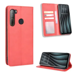 BUSINESS Peňaženkový kryt HTC Desire 20 Pro červený