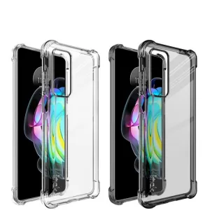 IMAK Ochranný silikónový kryt + fólia Motorola Edge 20 čierny