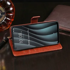 IDEWEI Peňaženkový kryt HTC Desire 20 Pro biely