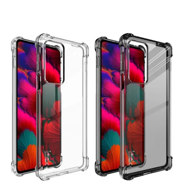 IMAK Ochranný silikónový kryt + fólia Motorola Edge 20 Pro čierny