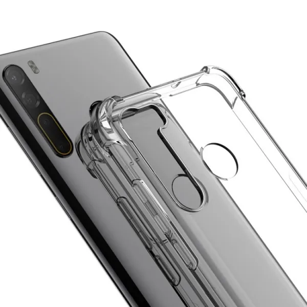 IMAK Ochranný silikónový kryt + fólia HTC Desire 20 Pro priehľadný